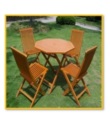 WOODEN CHAIR AND TABLE